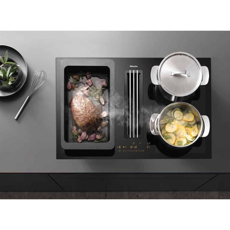 Bếp từ kết hợp hút mùi Miele 4 vùng nấu KMDA 7476 FL lắp âm 4 Ảnh bếp từ kết hợp hút mùi Miele 4 vùng nấu KMDA 7476 FL lắp âm