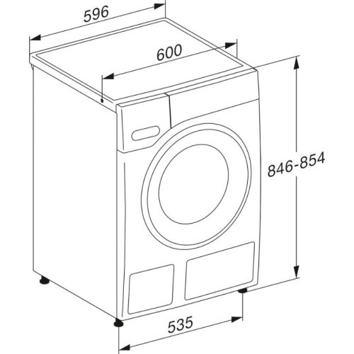 Kích thước máy giặt Miele WCR860WPS