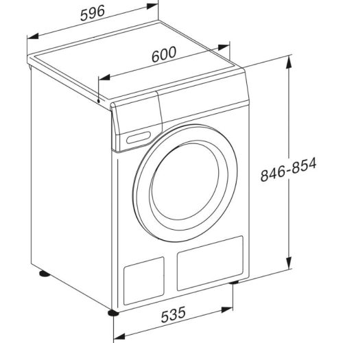 Máy giặt-sấy Miele WTW870WPM 9 Kích thước máy giặt-sấy Miele WTW870WPM