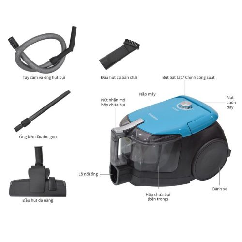Máy hút bụi Samsung VC20AVNDCNC/SV 7 Kích Thước Máy hút bụi Samsung VC20AVNDCNC/SV