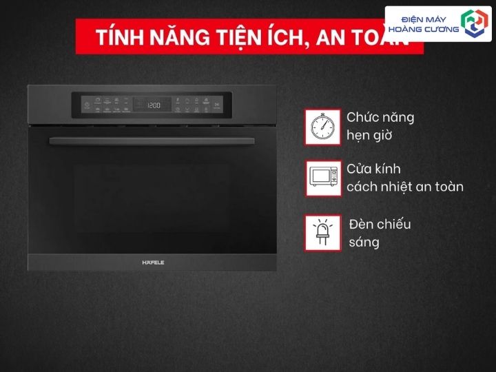 Lò vi sóng kết hợp nướng Hafele HC-MWO381B 495.10.044 an toàn và tiện lợi