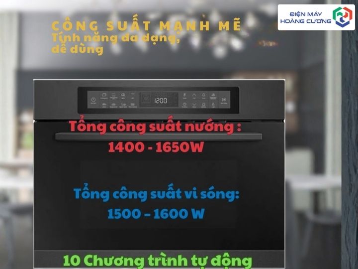 Lò vi sóng kết hợp nướng Hafele HC-MWO381B 495.10.044 công suất cao