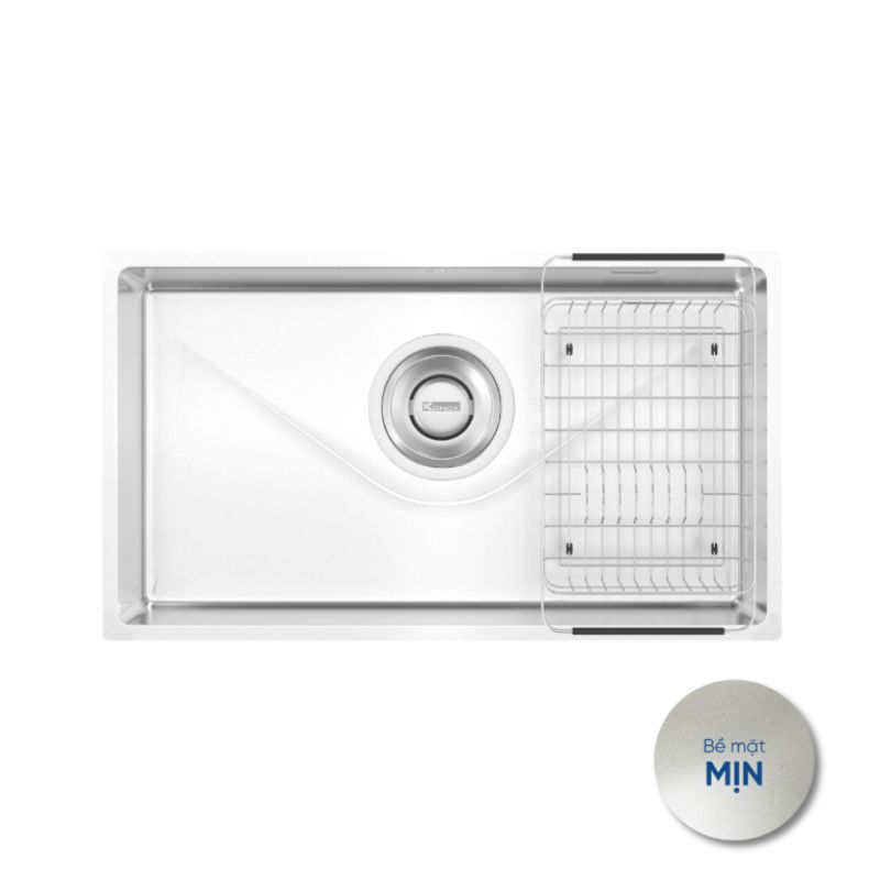 Chậu rửa bát inox 1 hố Konox TARI 800SM 3 Chậu rửa bát inox 1 hố Konox TARI 800SM