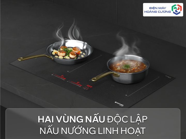 Bếp từ 2 vùng nấu Kocher X-NANO 8 Plus 19 Công suất bếp từ đôi X-NANO 8 Plus mạnh mẽ