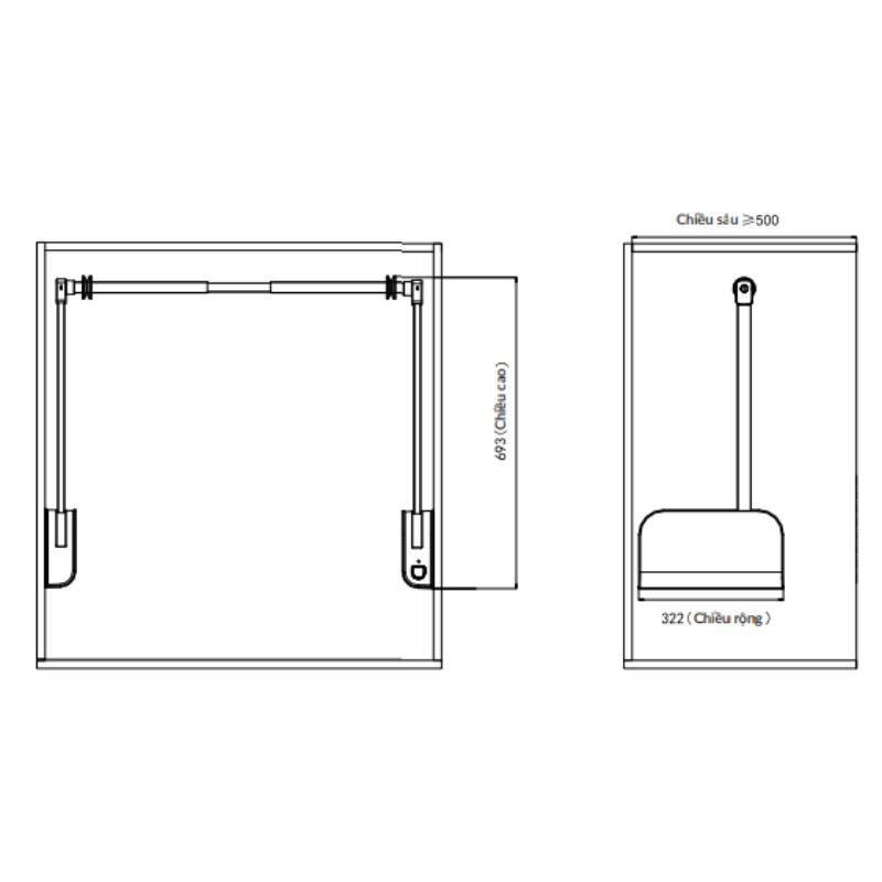 Giá nâng hạ điện treo quần áo GrandX XM.15E-Luxury 4 Giá nâng hạ điện treo quần áo GrandX XM.15E-Luxury - Ảnh 2