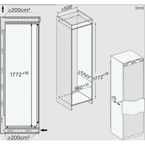 Tủ mát âm tủ Miele K 7747 C 125 Gala 8 lap dat tu dong dung miele fns 7740 d 125 gala ed 1