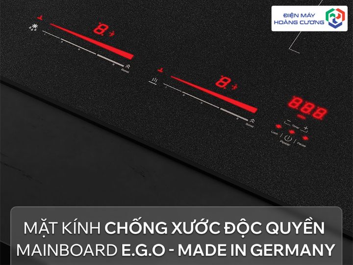 Bếp từ 2 vùng nấu Kocher X-NANO 8 Plus 20 Mặt kính bếp từ đôi X-NANO 8 Plus