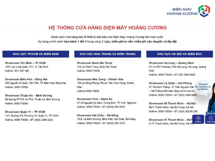 trung tâm bảo hành Hafele