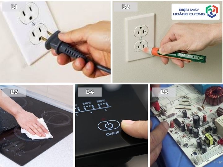 5 bước xử lý bếp từ không lên nguồn tại nhà