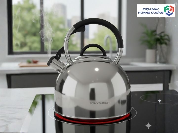 Ấm đun nước bếp từ loại inox 201