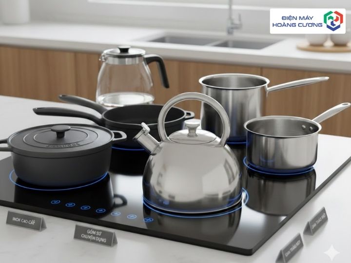 Các loại chất liệu ấm đun nước bếp từ