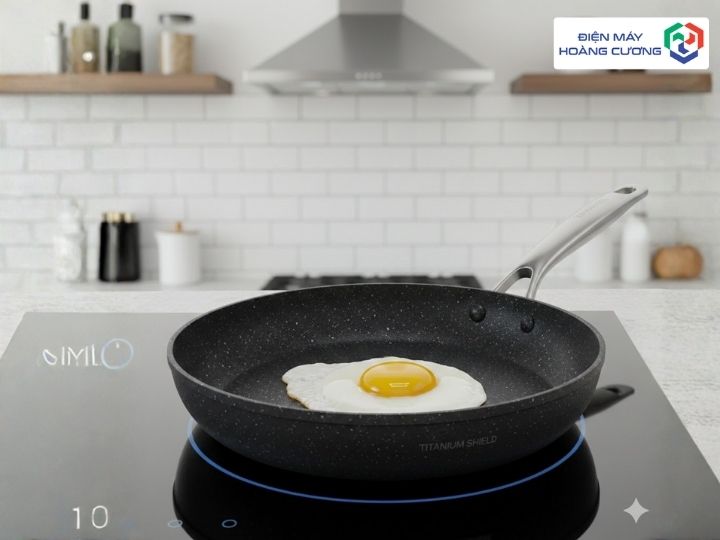 Chảo chống dính bếp từ titan
