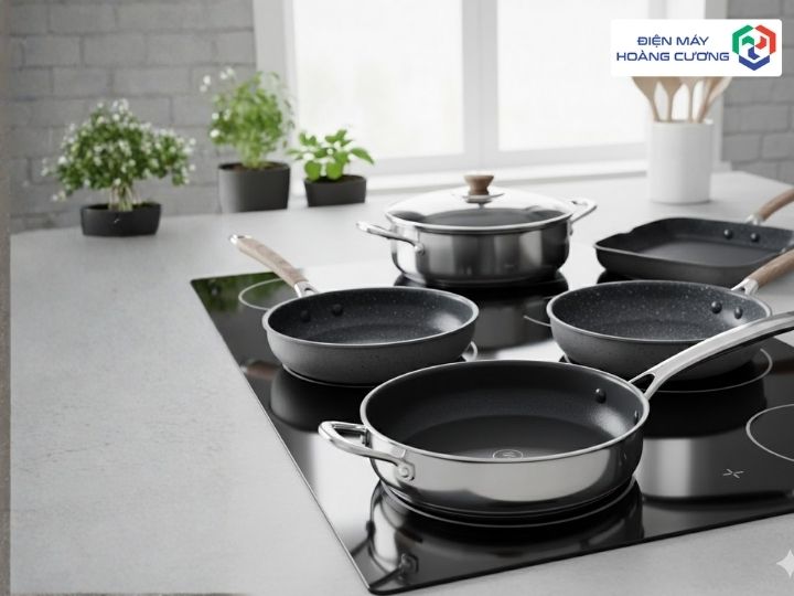 Chảo chống dính bếp từ inox đáy từ