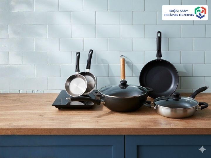 Chảo chống dính bếp từ đa dạng kiểu dáng