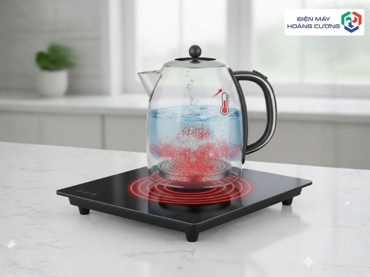 Ấm đun nước bếp từ hoạt động như nào?