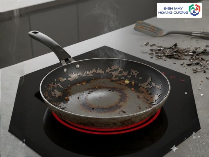 Nhược điểm của chảo chống dính bếp từ