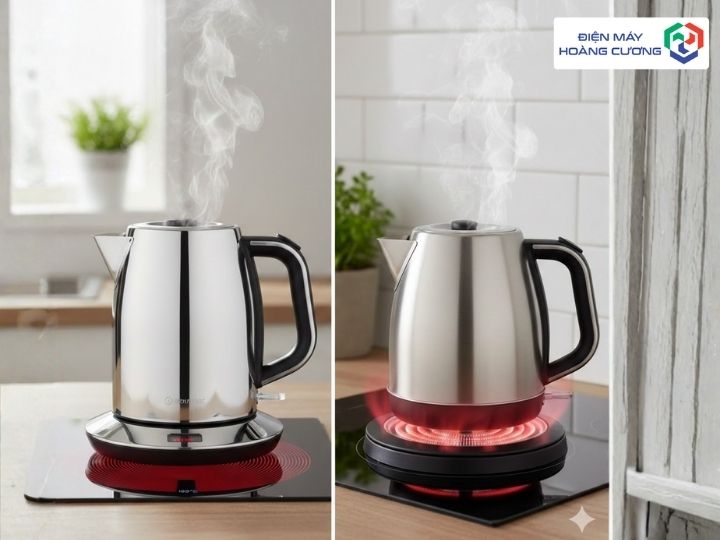 Ấm đun nước bếp từ khác gì bếp hồng ngoại