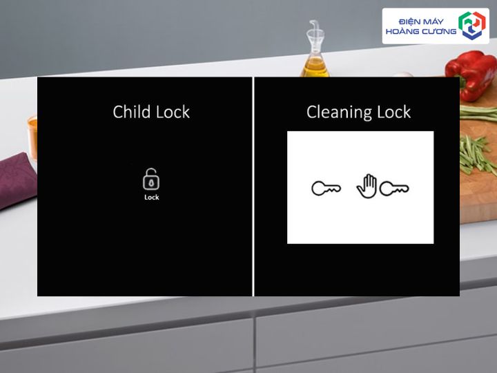 Cách Mở Khóa Bếp Từ Bosch Đơn Giản, Chi Tiết Cho Từng Dòng Máy 4 Cách mở khóa bếp từ Bosch bằng nút có ký hiệu chìa khoá và bàn tay