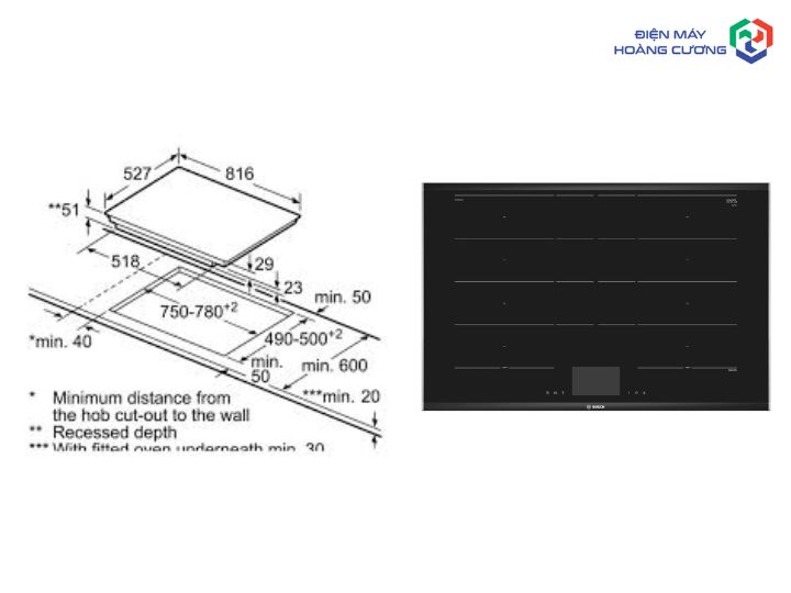 Tổng Hợp Kích Thước Bếp Từ Bosch Chuẩn Nhất & Hướng Dẫn Lắp Đặt 2025 7 Kích thước bếp từ Bosch đa điểm