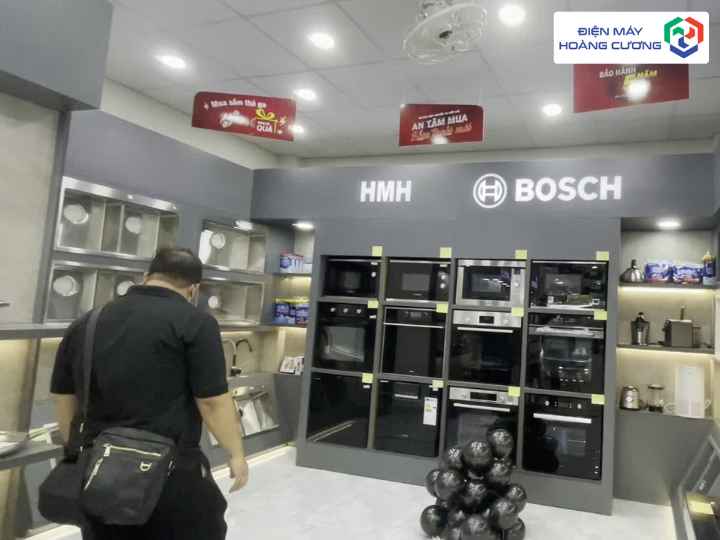 showroom bếp từ bosch điện máy Hoàng Cương