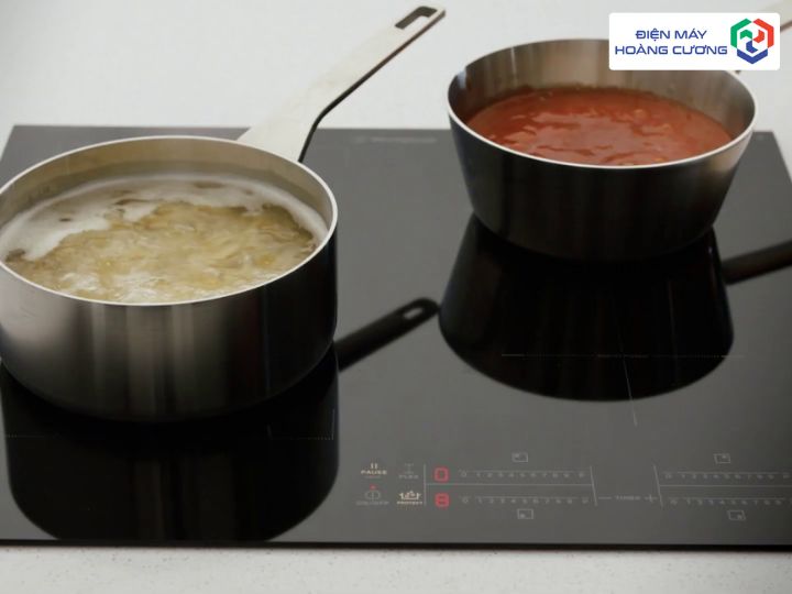 bếp từ Westinghouse với vùng nấu rộng rãi