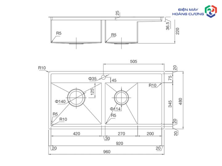 5 Tiêu Chí Chọn Địa Chỉ Mua Chậu Rửa Malloca Uy Tín Tại Nghệ An Giá Tốt Nhất 2026 8 Kích thước chậu rửa Malloca