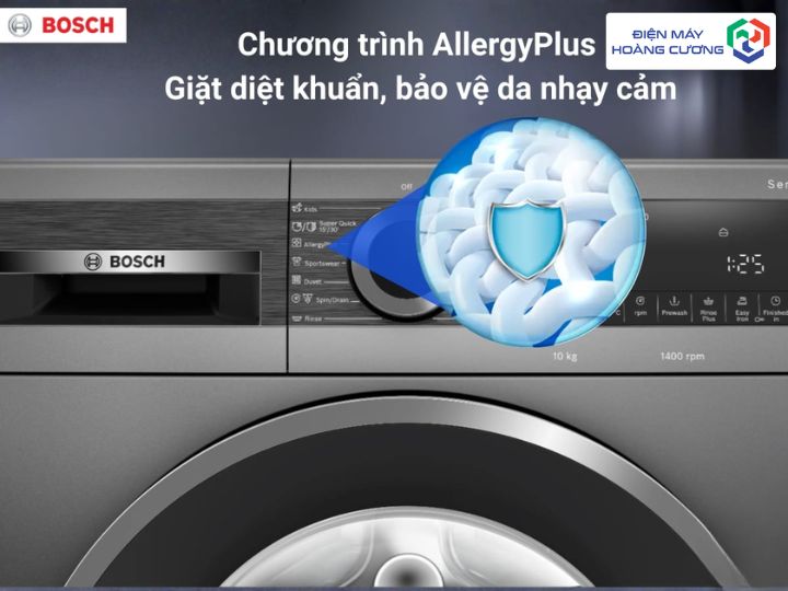 Chương trình AllergyPlus máy sấy Bosch