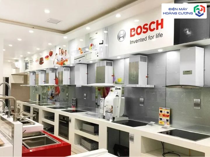 Gian hàng máy hút mùi Bosch tại điện máy Hoàng Cương Nghệ An