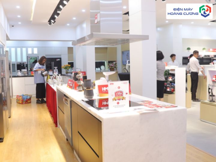 Gian hàng máy rửa bát Bosch điện máy Hoàng Cương Hải Phòng
