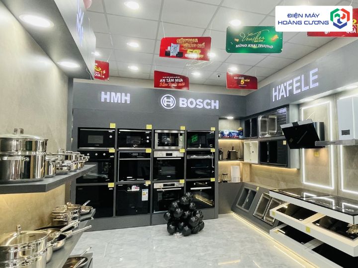 Gian hàng máy rửa bát Bosch điện máy Hoàng Cương Khánh Hoà