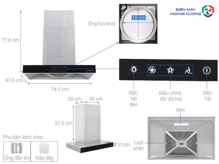 Thông số máy hút mùi Junger