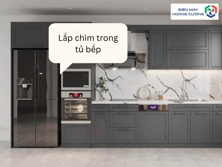 tủ lạnh âm tủ Hafele lắp chìm trong tủ bếp
