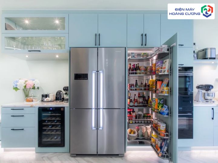 tủ lạnh Hafele trong không gian bếp hiện đại