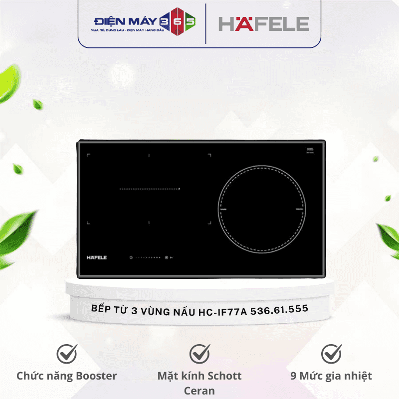 Bếp từ 3 vùng nấu Hafele HC-IF77A 536.61.555 3 Bếp từ 3 vùng nấu Hafele HC-IF77A 536.61.555