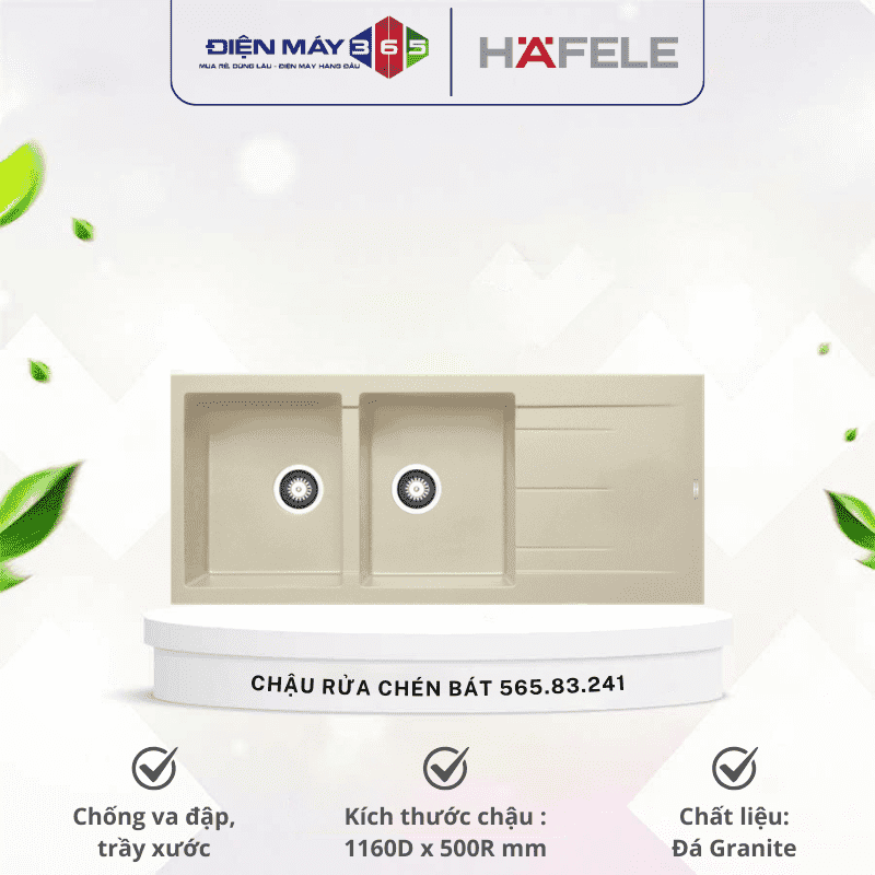 Chậu rửa chén bát Hafele HS G11650 565.83.241 3 Chậu rửa chén bát Hafele HS G11650 565.83.241