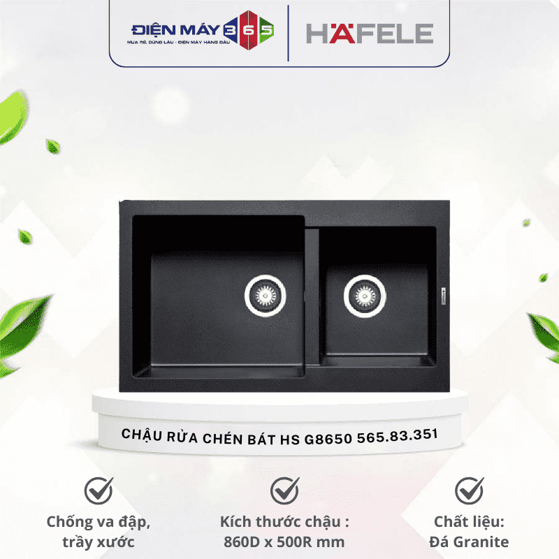 Chậu rửa chén bát Hafele HS G8650 565.83.351 3 Chậu rửa chén bát Hafele HS G8650 565.83.351