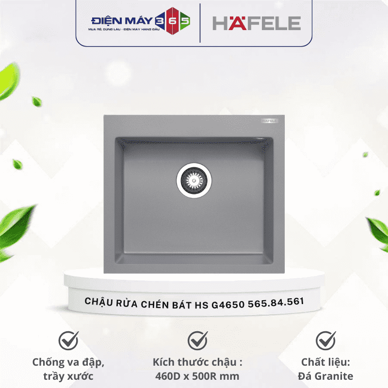 Chậu rửa chén bát Hafele HS G4650 565.84.561 3 Chậu rửa chén bát Hafele HS G4650 565.84.561