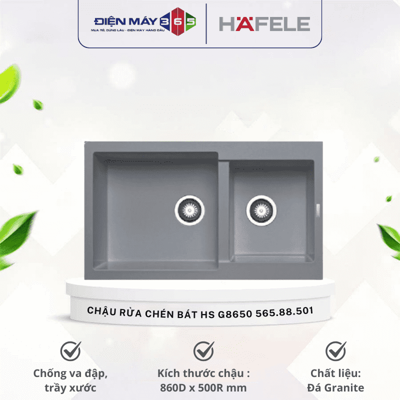 Chậu rửa chén bát Hafele HS G8650 565.88.501 3 Chậu rửa chén bát Hafele HS G8650 565.88.501