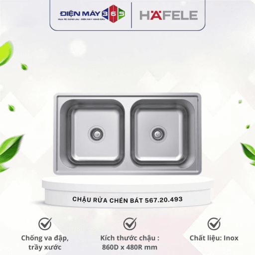 Chậu rửa chén bát Hafele CLAUDIUS HS-SD8648 567.20.493 4 567 optimized.20.493