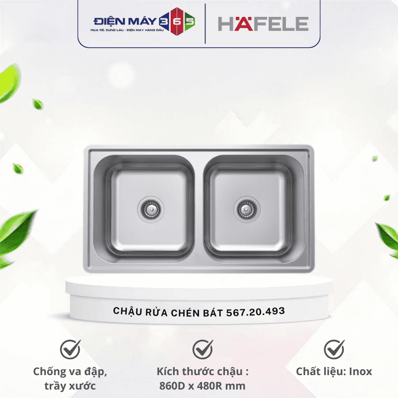 Chậu rửa chén bát Hafele CLAUDIUS HS-SD8648 567.20.493 3 Chậu rửa chén bát Hafele CLAUDIUS HS-SD8648 567.20.493
