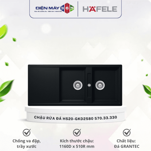 Chậu rửa bát đá Hafele HS20-GKD2S80 570.33.330 4 570 optimized.33.330