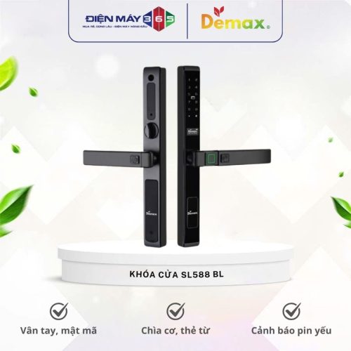 Khóa cửa điện tử chống nước Demax SL588 BL