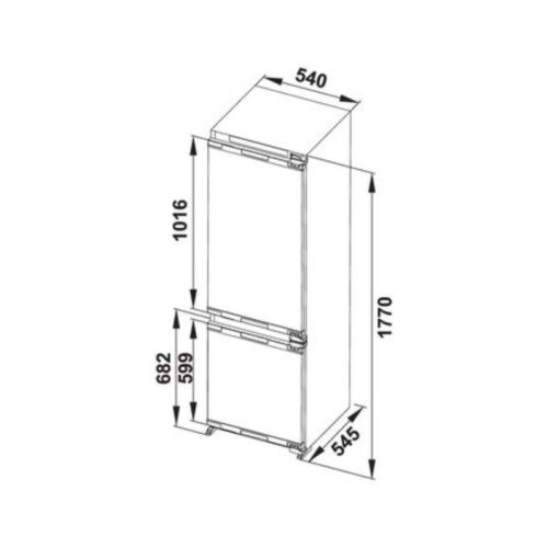 Tủ lạnh âm HF-BI60X Hafele 534.14.080 6 Kích thước tủ lạnh âm HF-BI60X Hafele 534.14.080