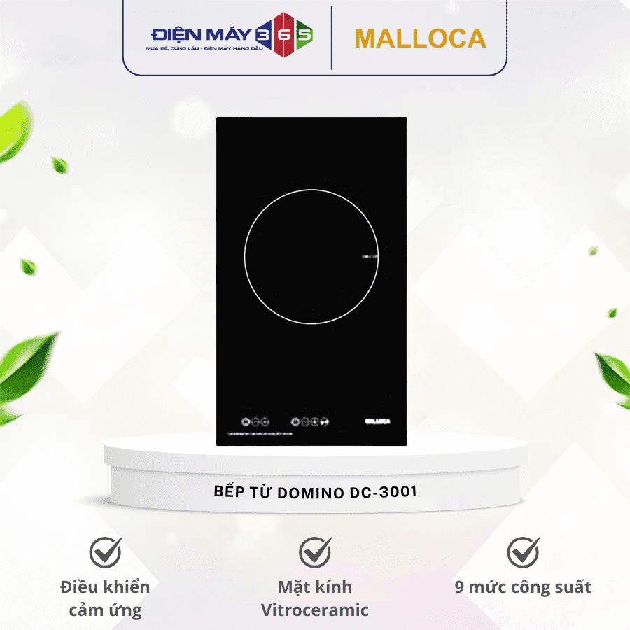 BẾP TỪ DOMINO MALLOCA DC-3001 3 BẾP TỪ DOMINO MALLOCA DC-3001