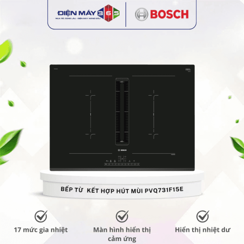Bếp từ 4 vùng nấu kết hợp hút mùi Bosch PVQ731F15E