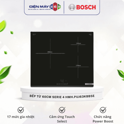 Bếp từ Bosch 60cm Serie 4 HMH.PUJ63KBB5E