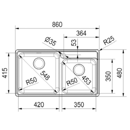 Chậu rửa Franke loại đôi BCX620-42-35 101.0469.275 5 Chậu rửa Franke loại đôi BCX620-42-35 101.0469.275 - Ảnh 3