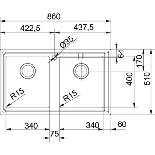 Chậu rửa Franke loại đôi NPX 620 101.0068.373 7 franke npx 620 1