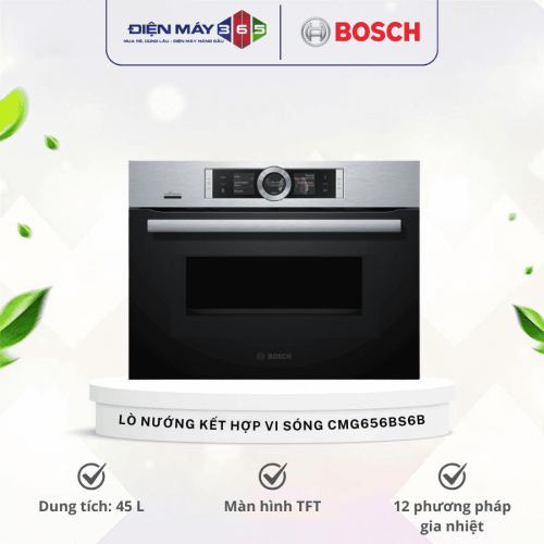 Lò nướng kết hợp vi sóng Bosch CMG656BS6B