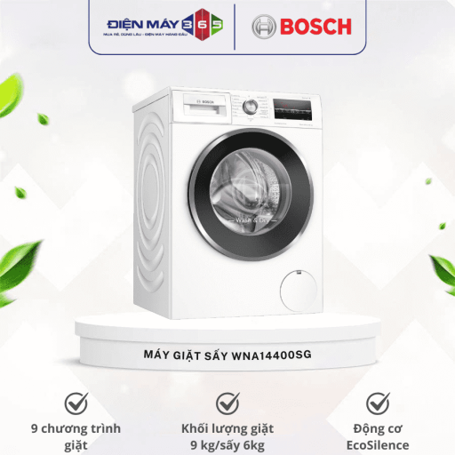 Máy Giặt Sấy Bosch Giặt 9 Kg - Sấy 6 Kg WNA14400SG 8 may giat say bosch wna14400sg optimized